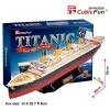 Puzzle 3D Cubicfun Titanic Duży T4011H — 1024 elementy, model statku w skali