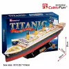 Puzzle 3D Cubicfun Titanic Duży T4011H — 1024 elementy, model statku w skali