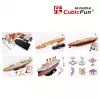 Puzzle 3D Cubicfun Titanic Duży T4011H — 1024 elementy, model statku w skali