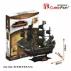 Puzzle 3D CubicFun Model Statku Pirackiego 'Queen Anne's Revenge' T4005H, kartonowy zestaw do montażu