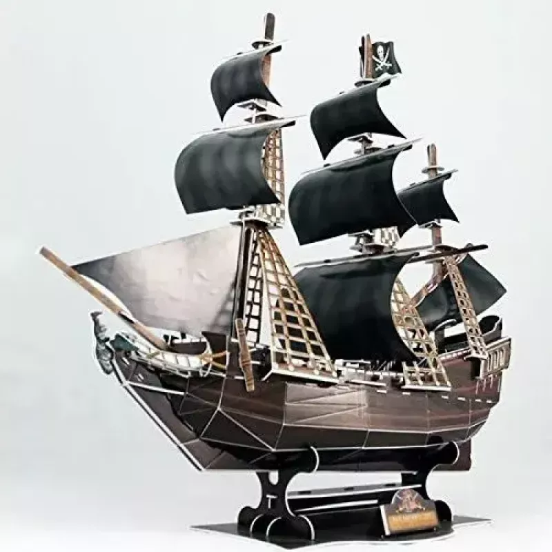 Puzzle 3D CubicFun Model Statku Pirackiego 'Queen Anne's Revenge' T4005H, kartonowy zestaw do montażu