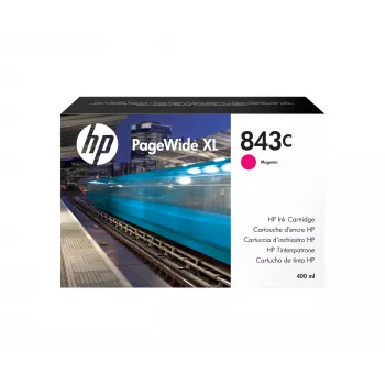 Oryginalny wkład atramentowy HP 843C 400 ml magenta PageWide XL z tuszem pigmentowym