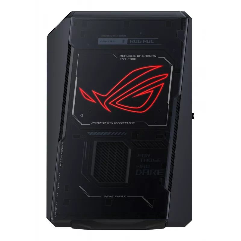 Mini PC ASUS ROG NUC RNUC15JNK9X489A2 — Intel Core Ultra 9 275HX, 32 GB DDR5, 1 TB SSD, NVIDIA GeForce RTX 5070, Windows 11 Home, Czarny
