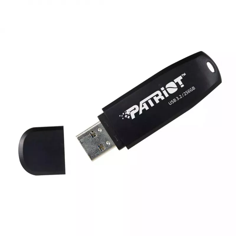 Pendrive PATRIOT PSF256GXRB3U 256 GB USB 3.2 Gen 1 Typ-A, 80 MB/s, czarny, kieszonkowy z kółkiem na klucze