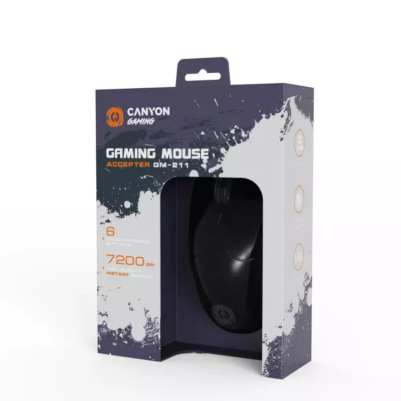 Mysz Canyon Gaming Accepter RGB podświetlenie CND-SGM211 USB