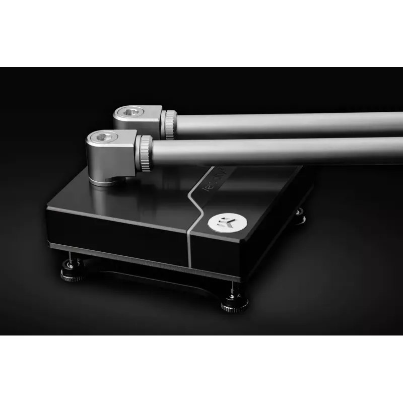 Złączka do układu chłodzenia komputera EK Water Blocks — brass wykończenie satynowa stal tytan Ø16 mm wysokość 11,5 mm