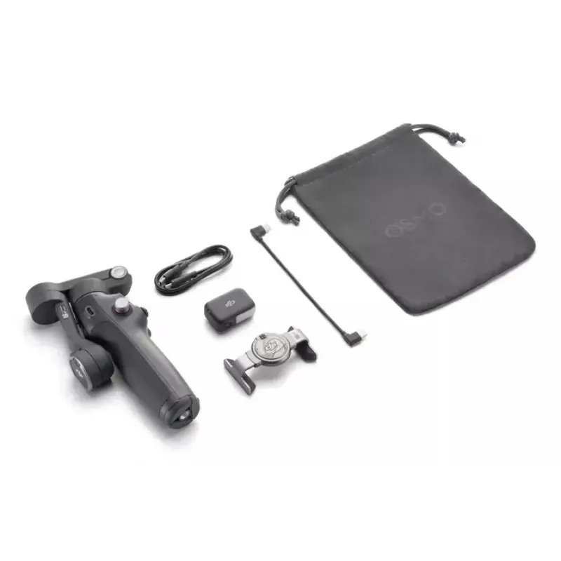 Stabilizator do smartfona DJI Osmo Mobile 8 — Czarny, maks. udźwig 0,3 kg, bateria 3350 mAh, czas pracy 10 h