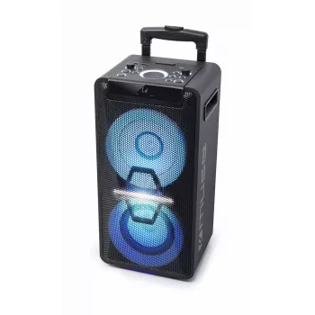 Głośnik przenośny Muse M-1920 DJ — 300 W RMS, zasilanie sieciowe, wejście 3,5 mm, 256×287×534 mm, 7 kg, czarny