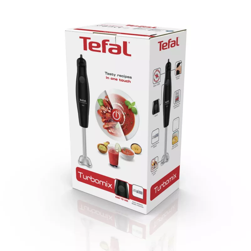 Blender ręczny Tefal Turbomix HB1218 — 350 W, misa 0,8 L, czarny