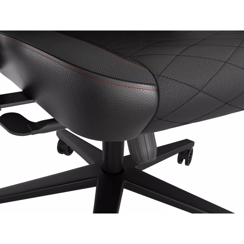 Wyściełane siedzisko GENESIS NITRO 890 G2 Wyściełane oparcie Czarny Wysokość 127-134 cm