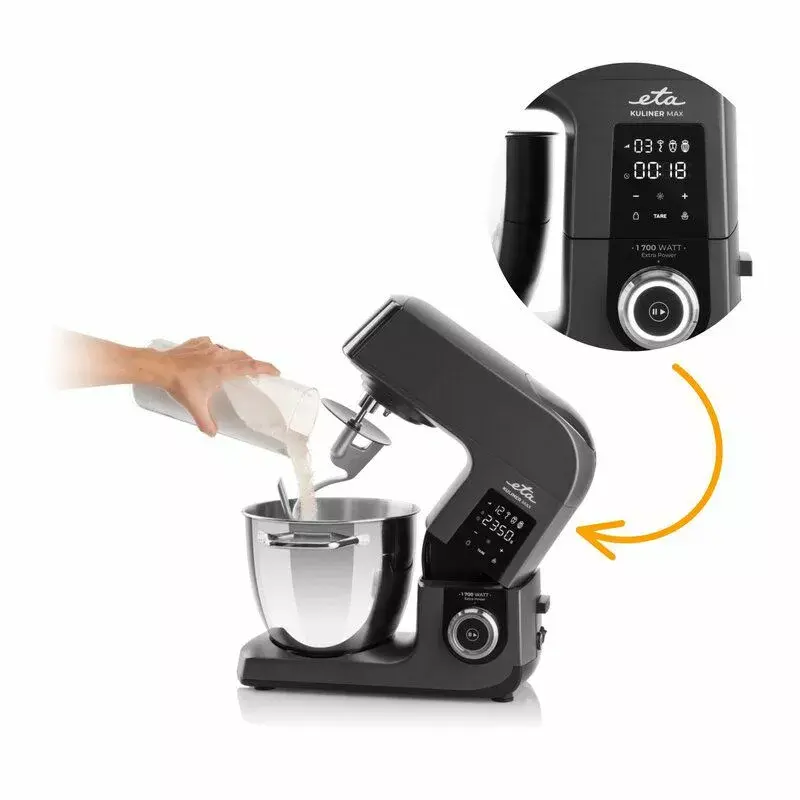 Maszyna kuchenna ETA Gratus Kuliner II Max 1700 W 6,7 l – mikser planetarny i robot kuchenny