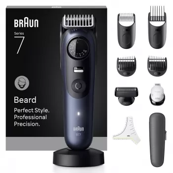 Trymer do brody Braun BeardTrimmer 7 BT7540 0,5-20 mm Bateryjny Czarny Niebieski