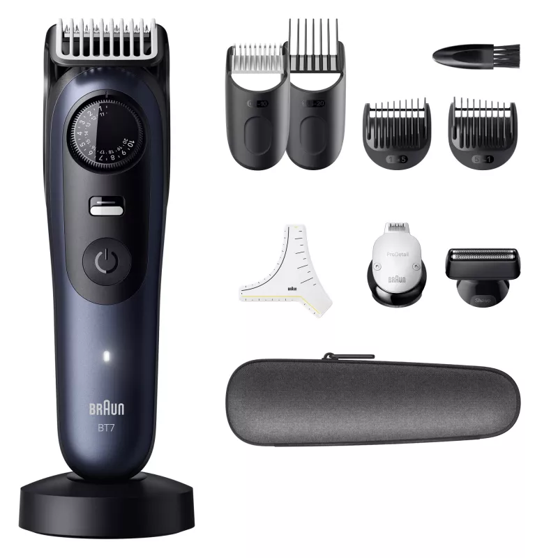 Trymer do brody Braun BeardTrimmer 7 BT7540 0,5-20 mm Bateryjny Czarny Niebieski