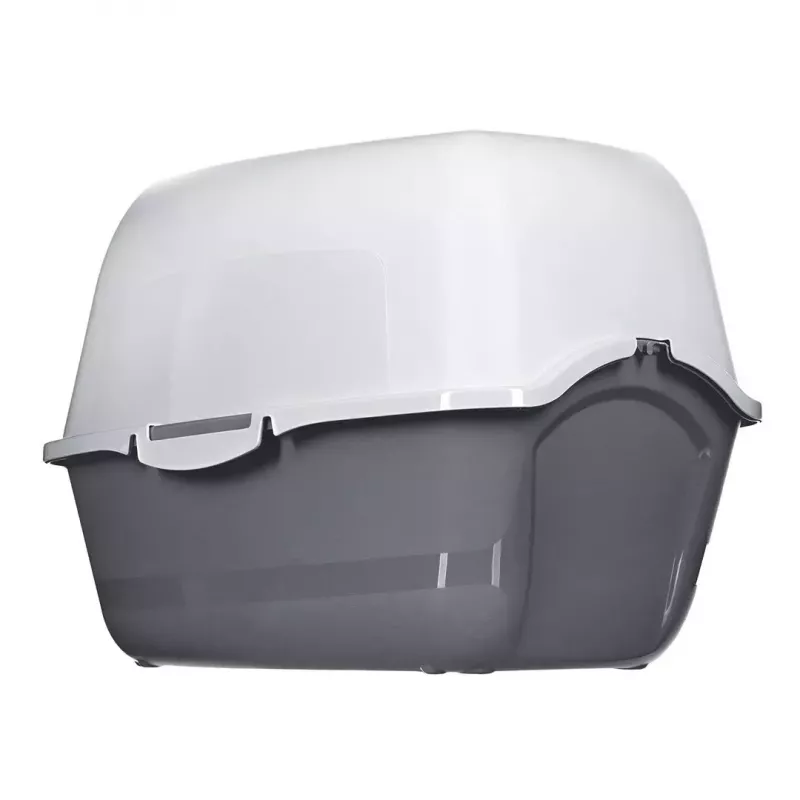 Kuweta DIAMENTIQ BAYA jasnoszara/ciemnoszara 55.5×40×38.7 cm, plastik, drzwiczki odwracalne