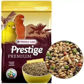 Kompletna sucha mieszanka dla kanarków VERSELE-LAGA Prestige Premium 800 g — 17% białka, 13% tłuszczu, 6% błonnika
