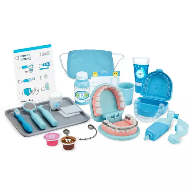 Zestaw dentystyczny zabawkowy Spinmaster Melissa & Doug Super Smile Dentist, odpowiedni od 3 lat, wielokolorowy