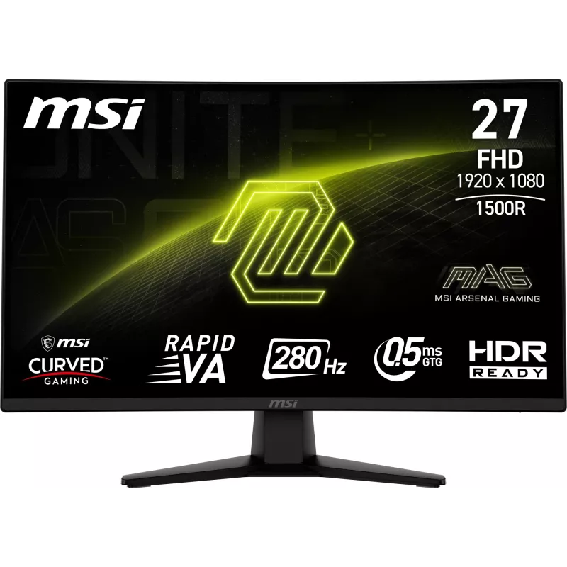 Monitor komputerowy MSI MAG 274CXF 68,6 cm (27 cali) 1920 x 1080 pikseli Full HD Czarny