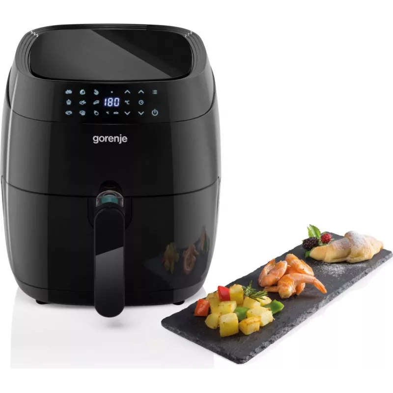 Frytownica beztłuszczowa Gorenje AF1409DB — pojemność 3,2 l, 1400 W, wyświetlacz LED, min. temp. 90 °C, czarna