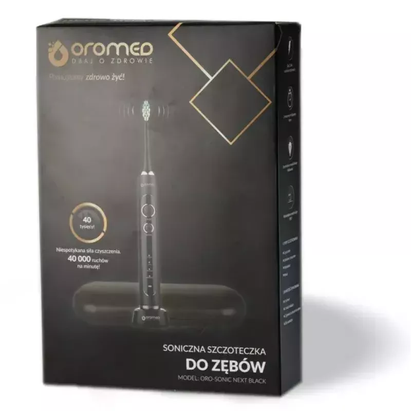 Szczoteczka do zębów ORO-MED Oro-Sonic Next Czarny