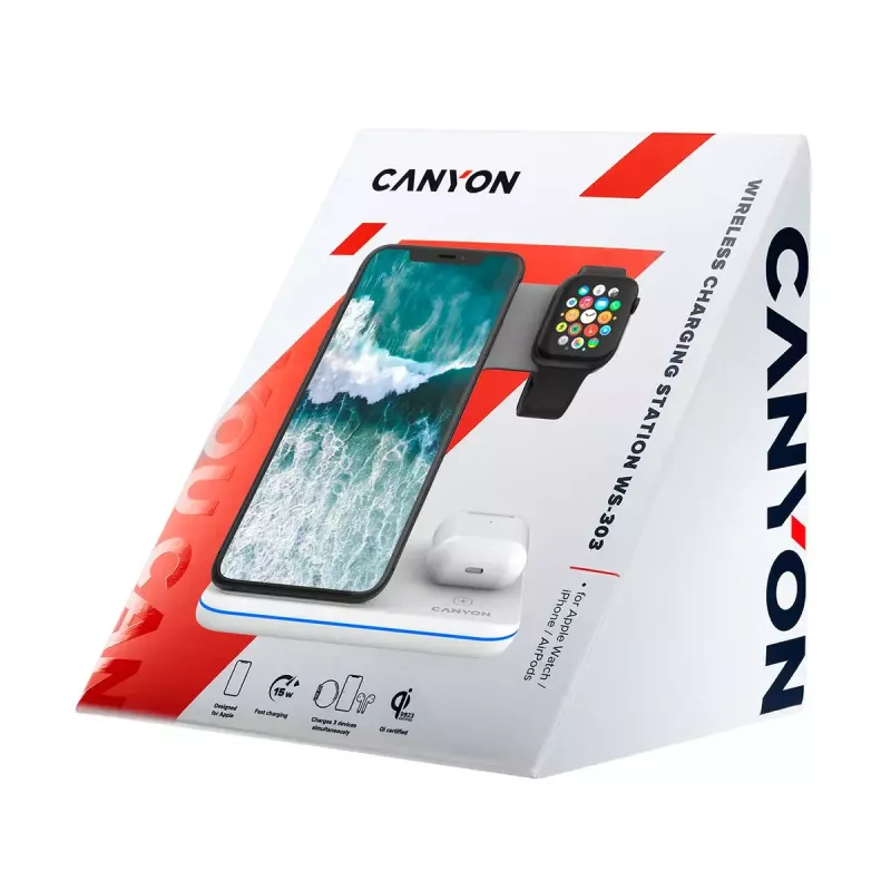 Ładowarka ścienna Canyon WS-303 Biała Szybkie Ładowanie