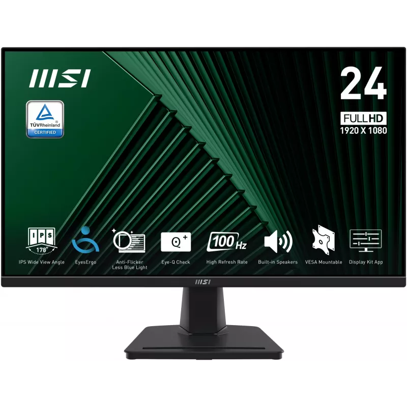 Monitor LCD MSI Pro MP245G 23,8 cala Full HD (1920×1080), IPS, 4 ms, 300 cd/m², VESA, wbudowane głośniki