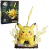 4D Build , Pokémon Pikachu 3D Model Kit, Pokémon Figure, Kanto First Partner Collection, Dekoracja na Biurko, 201 Elementów, dla Wieku od 12 Lat