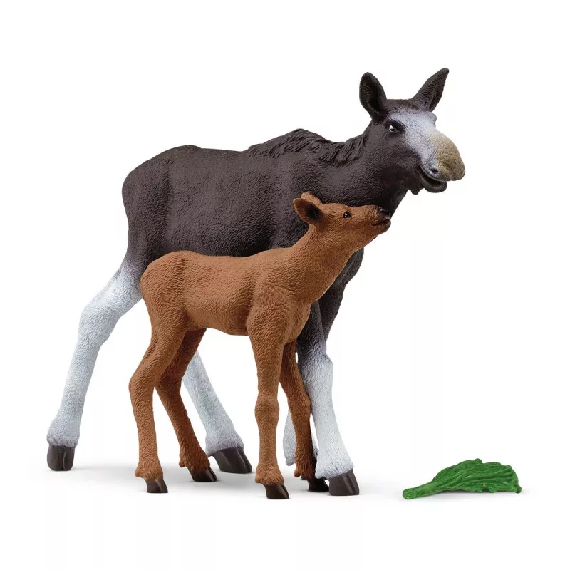 Figurki Schleich WILD LIFE Rodzina łosi — realistyczne figurki zwierząt, 3+ lat, wielokolorowe