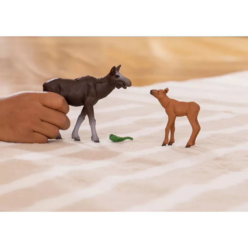 Figurki Schleich WILD LIFE Rodzina łosi — realistyczne figurki zwierząt, 3+ lat, wielokolorowe