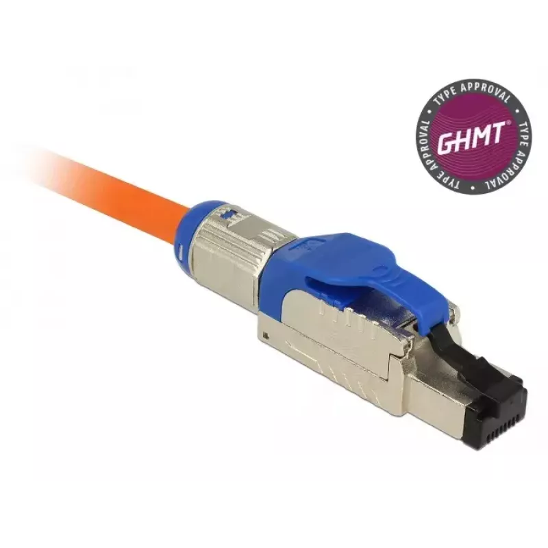 Złącze przewodu RJ-45 DeLOCK 86487 niebieski srebrny