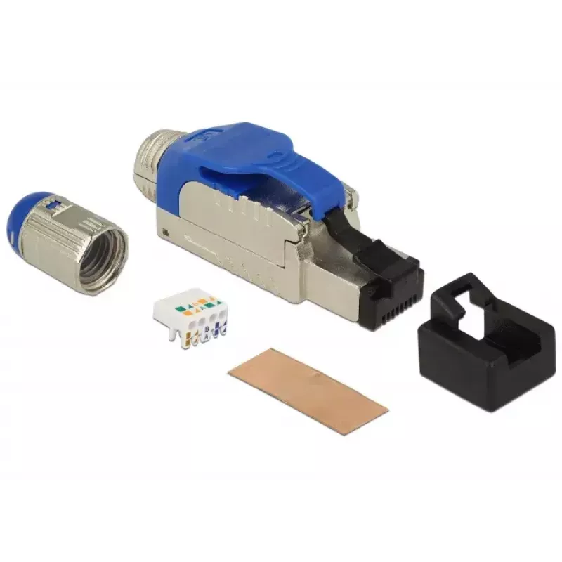 Złącze przewodu RJ-45 DeLOCK 86487 niebieski srebrny