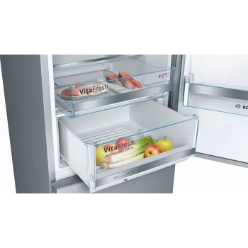 Bosch Serie 6 KGE39AICA Chłodziarko-zamrażarka wolnostojąca 343 L Stal nierdzewna