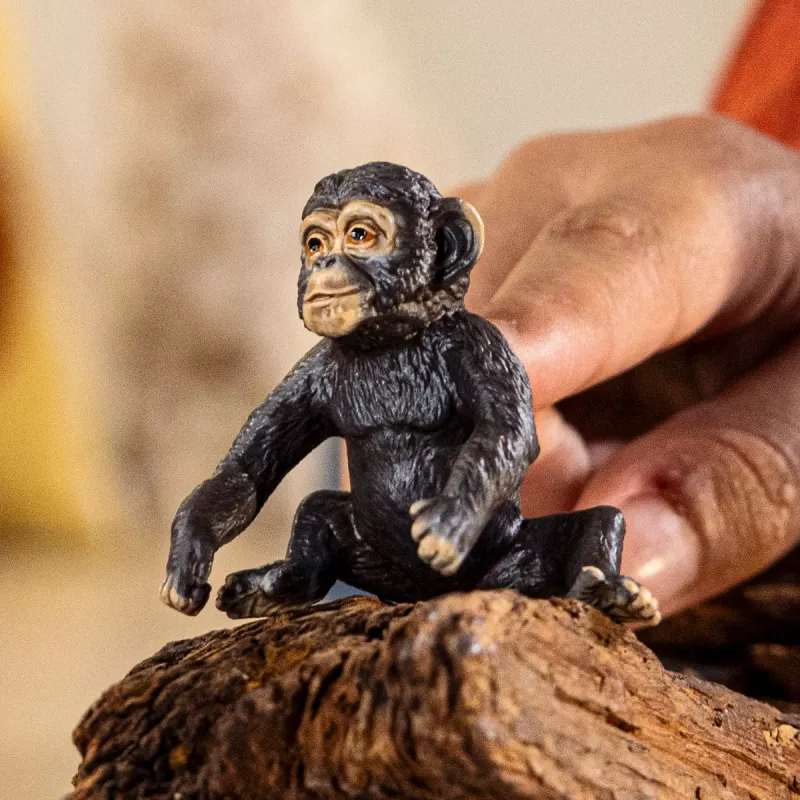 Figurka Schleich Mały Szympans 14884 — WILD LIFE wielokolorowa, dla dzieci od 3 lat