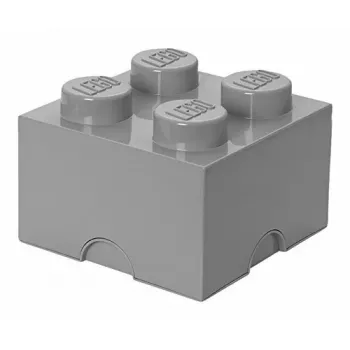 Klockowy pojemnik do przechowywania room copenhagen LEGO Storage Brick 4 szary RC40031740, składany pojemnik na zabawki i do przechowywania