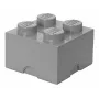Klockowy pojemnik do przechowywania room copenhagen LEGO Storage Brick 4 szary RC40031740, składany pojemnik na zabawki i do przechowywania