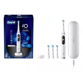 Elektryczna szczoteczka do zębów Oral‑B iO Series 9 Luxe Edition — biały alabaster