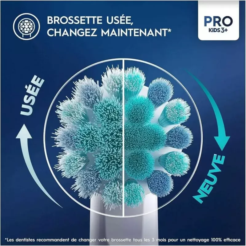 Oral-B Kids Pro Kids3+ 4 szt. Wielokolorowy, Biały