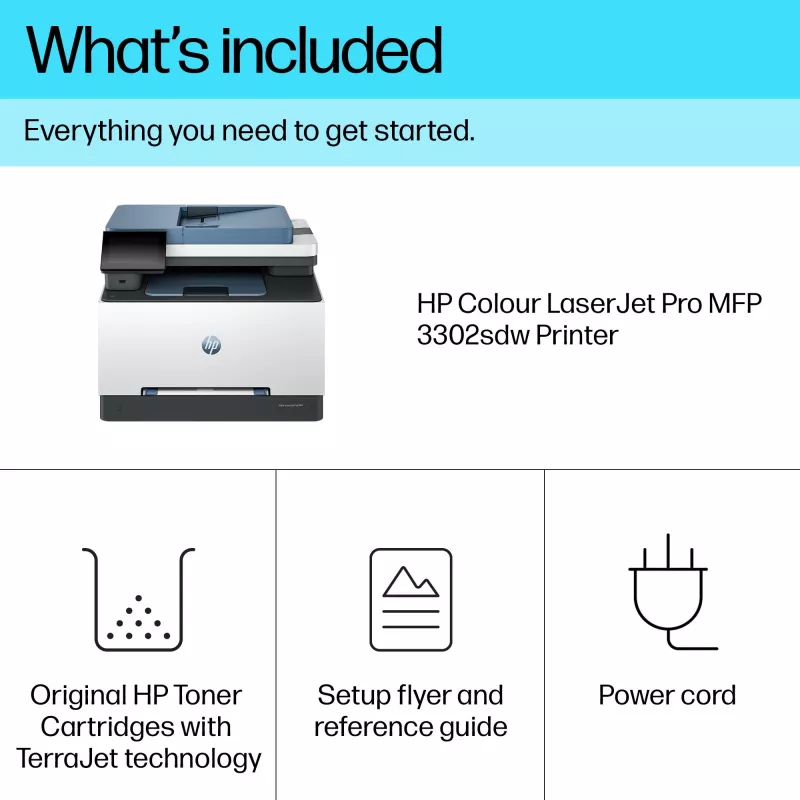 Wielofunkcyjna drukarka HP Color LaserJet Pro MFP 3302sdw, kolorowy laser