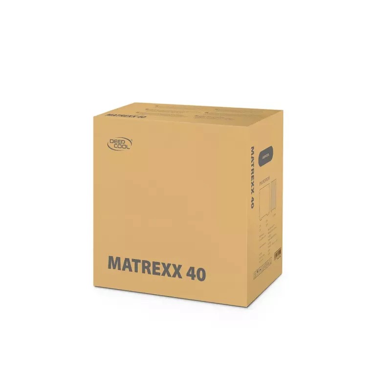 Obudowa PC DeepCool MATREXX 40 3FS Micro Tower — Micro ATX/Mini-ITX, szkło hartowane, obsługa 3x140/2x120 wentylatorów, GPU do 320 mm, 2x3,5 cala + 2x2,5 cala, czarna