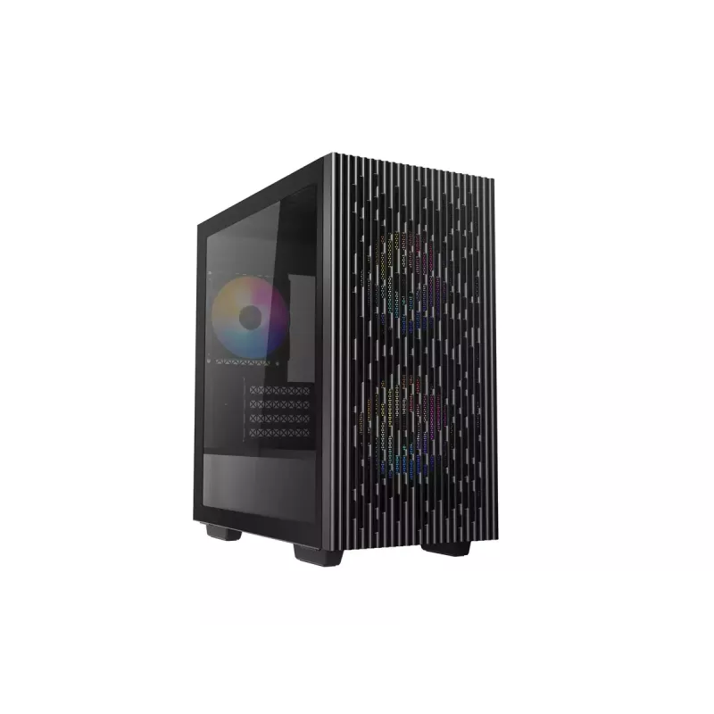 Obudowa PC DeepCool MATREXX 40 3FS Micro Tower — Micro ATX/Mini-ITX, szkło hartowane, obsługa 3x140/2x120 wentylatorów, GPU do 320 mm, 2x3,5 cala + 2x2,5 cala, czarna