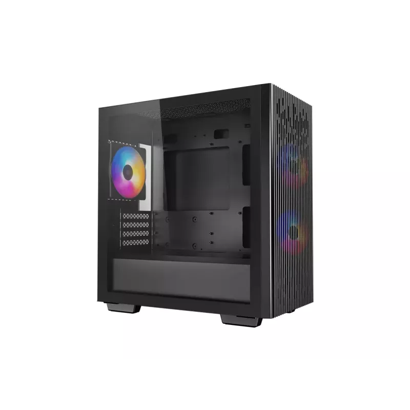 Obudowa PC DeepCool MATREXX 40 3FS Micro Tower — Micro ATX/Mini-ITX, szkło hartowane, obsługa 3x140/2x120 wentylatorów, GPU do 320 mm, 2x3,5 cala + 2x2,5 cala, czarna