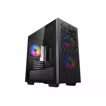 Obudowa PC DeepCool MATREXX 40 3FS Micro Tower — Micro ATX/Mini-ITX, szkło hartowane, obsługa 3x140/2x120 wentylatorów, GPU do 320 mm, 2x3,5 cala + 2x2,5 cala, czarna