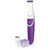 Trymer do bikini Philips Essential BRT383/15, 3 poziomy długości, bateria AA, 120 min pracy, biało-fioletowy