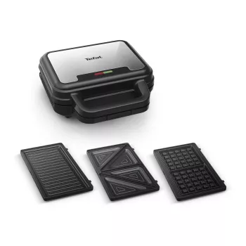 Tefal SW383D10 opiekacz do kanapek 700 W Czarny, Stal nierdzewna