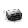 Tefal SW383D10 opiekacz do kanapek 700 W Czarny, Stal nierdzewna