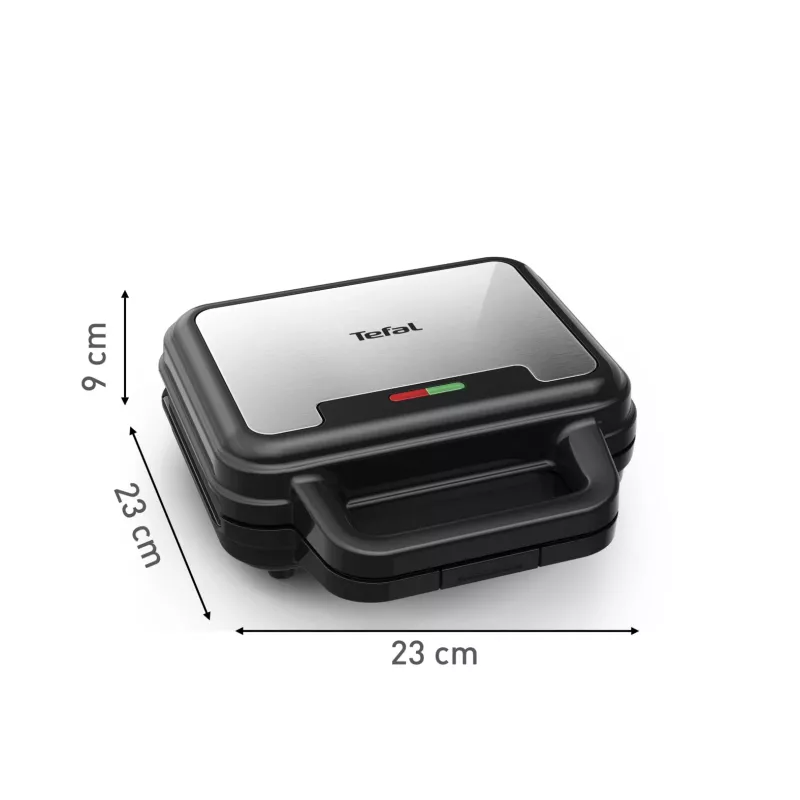 Tefal SW383D10 opiekacz do kanapek 700 W Czarny, Stal nierdzewna