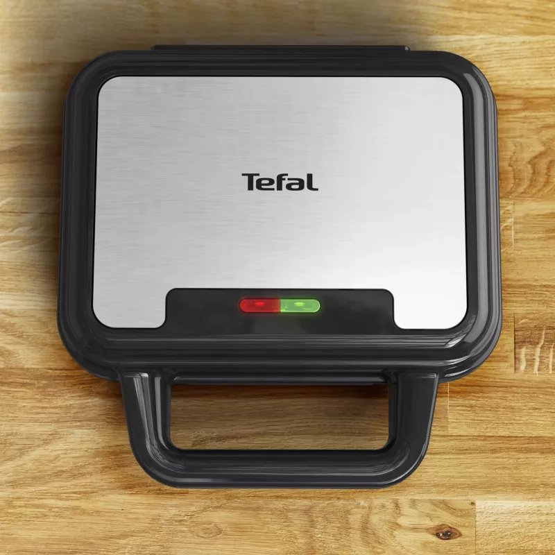 Tefal SW383D10 opiekacz do kanapek 700 W Czarny, Stal nierdzewna