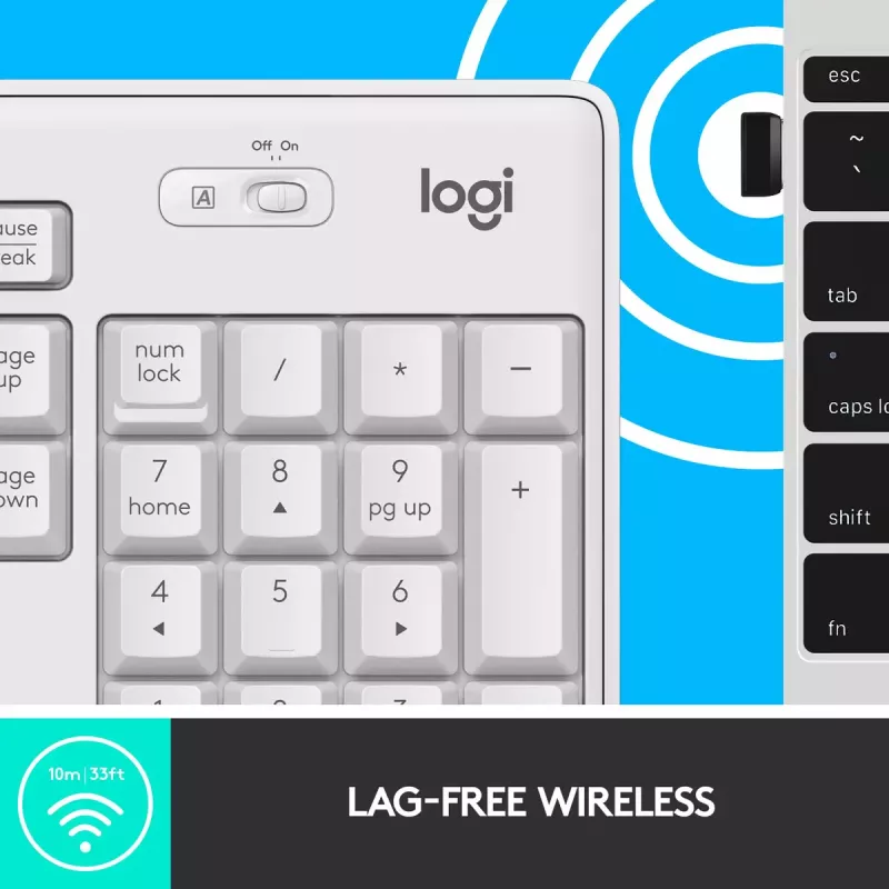 Bezprzewodowy zestaw klawiatury i myszy Logitech MK295 Silent