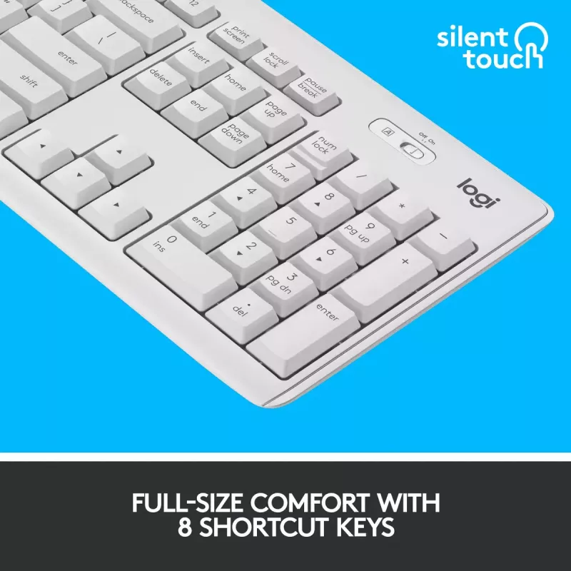 Bezprzewodowy zestaw klawiatury i myszy Logitech MK295 Silent