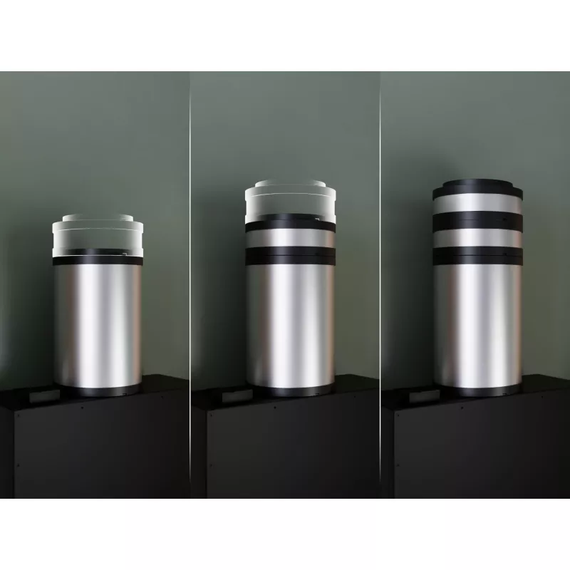 Przedłużka do okapu kuchennego Electrolux M8CKSL28, czarna stal nierdzewna, Ø193 mm × wys. 295 mm