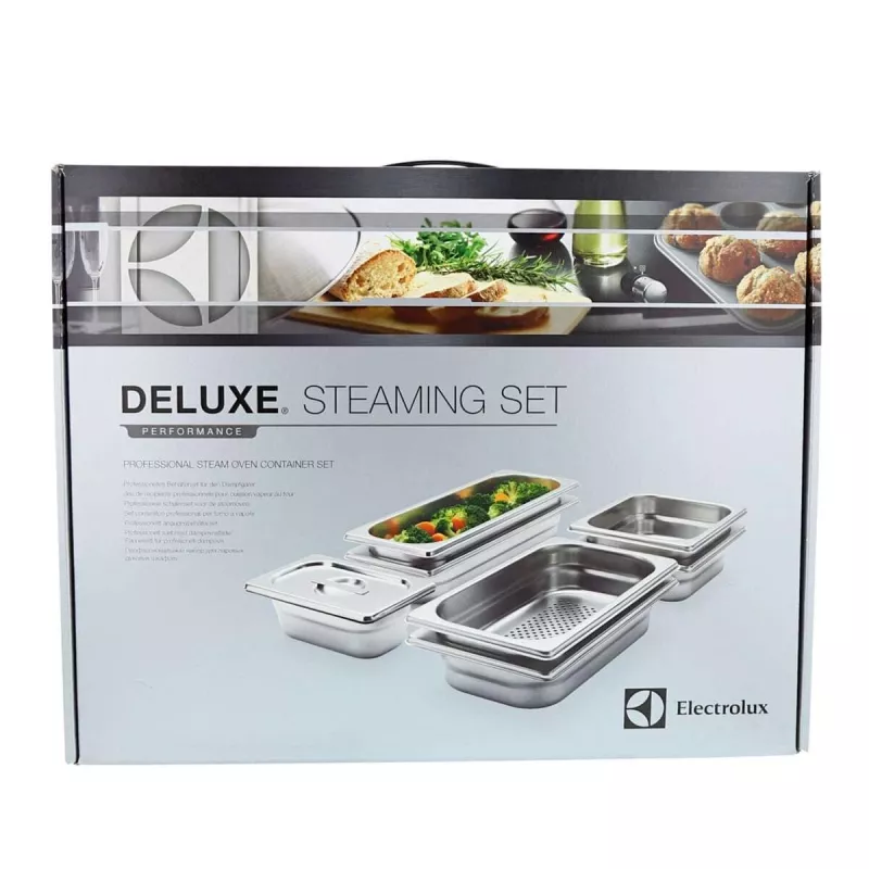 Electrolux PKKS8 zestaw stalowych naczyń do gotowania na parze, 4 szt.
